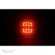 Galinis LED žibintas 3 funkcijų L1909 12/24V apvalus su dinaminiu posūkiu prisukamas su varžtais 139 x 139 x 29 mm