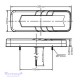 Galinis LED žibintas 5 funkcijų L1913 12/24V su dinaminiu posūkiu prisukamas su varžtais 284 x 100 x 38 mm