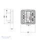 Galinis LED žibintas 4 funkcijų L1964 12/24V 14 LED prisukamas su varžtais 100 x 100 x 20 mm