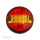 Galinis LED žibintas 3 funkcijų L2203 12/24V apvalus prisukamas su varžtais 140 x 140 x 58 mm