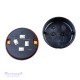 Galinis LED žibintas 3 funkcijų L2203 12/24V apvalus prisukamas su varžtais 140 x 140 x 58 mm
