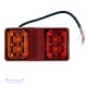 Galinis LED žibintas 3 funkcijų L2295 12/24V 16 LED prisukamas su varžtais 150 x 80 x 22 mm