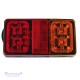 Galinis LED žibintas 3 funkcijų L2295 12/24V 16 LED prisukamas su varžtais 150 x 80 x 22 mm