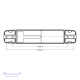 Galinis LED žibintas 4 funkcijų L2320 12/24V 20 LED prisukamas su varžtais 256 x 50 x 24 mm