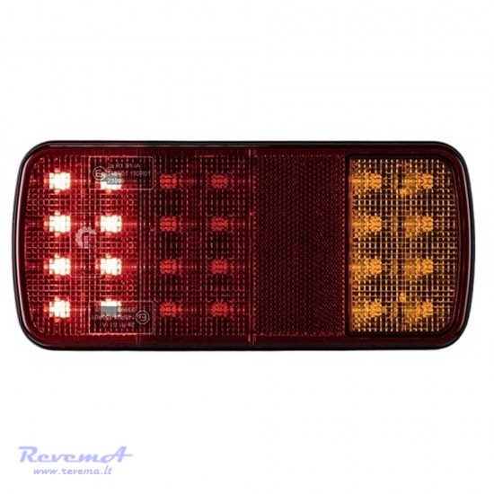 Galinis LED žibintas 3 funkcijų L2505 12/24V 24 LED prisukamas su varžtais 220 x 100 x 30 mm